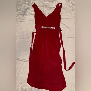 Express Red Dress with Sequin Detail